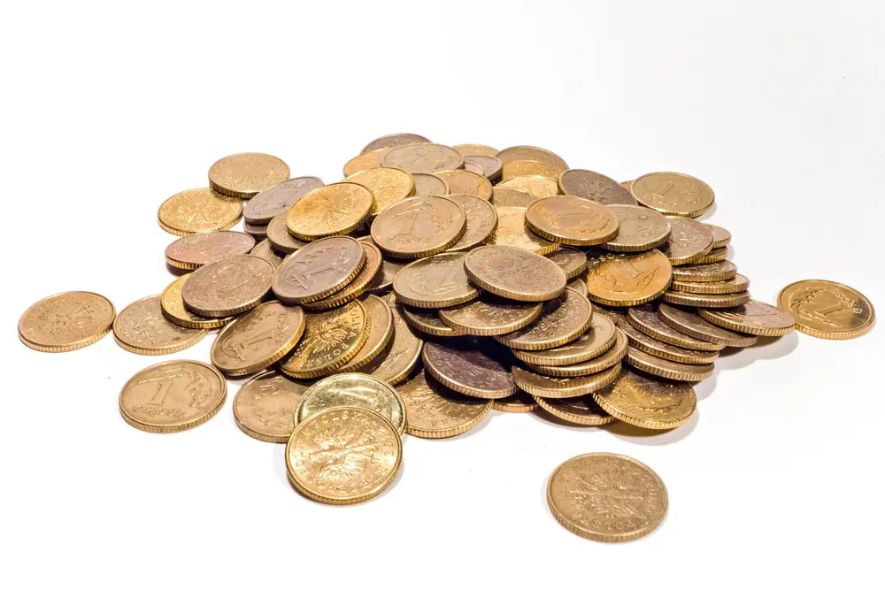 A pile of bronze coins of unknown denomination