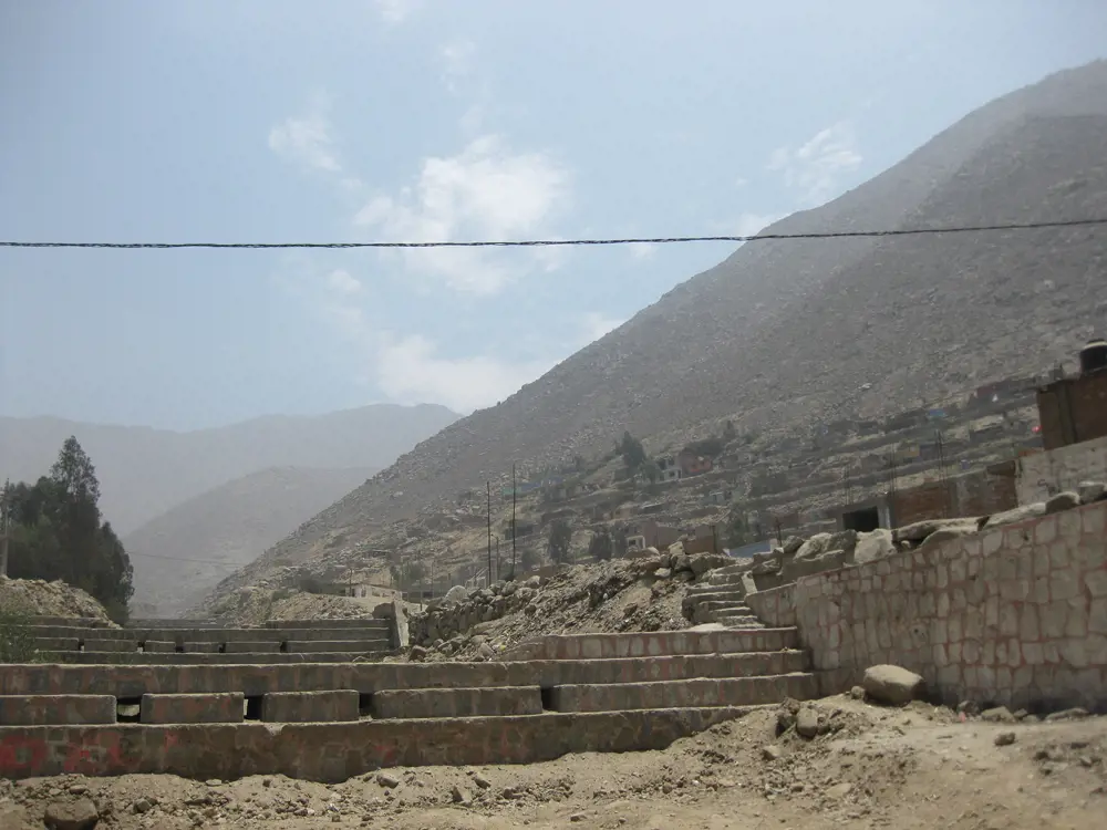 Landslide defences at the lower Rimac valley in Peru.